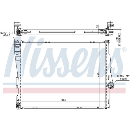 NISSEN Nissens Radiator, 60782A 60782A